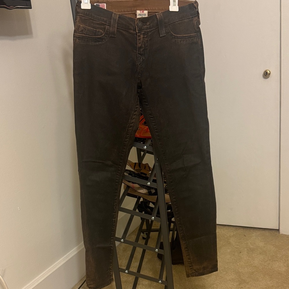 True Religion Dark Brown Skinny Jeans